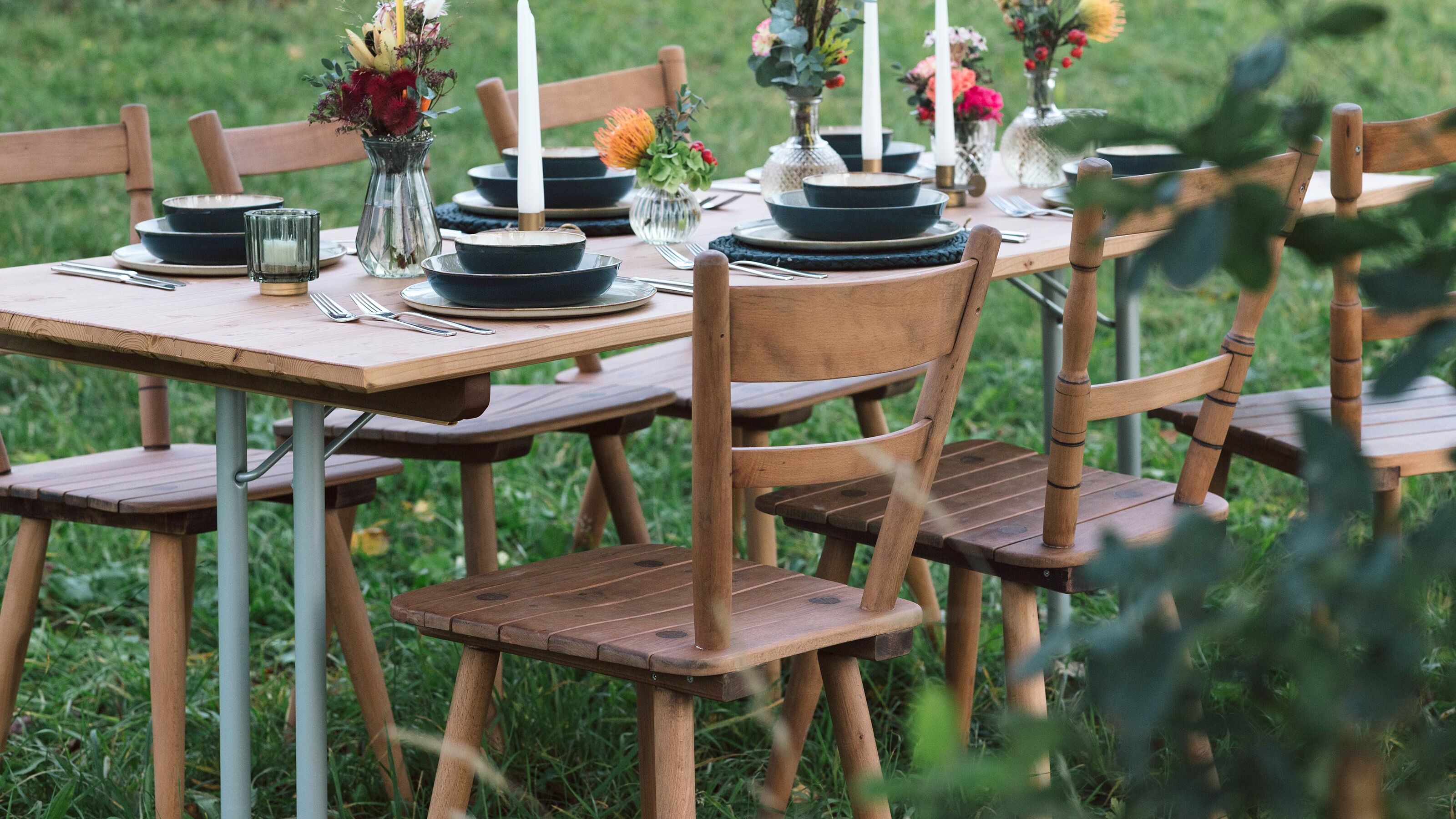 Möbel für Feste - Tische und Stühle